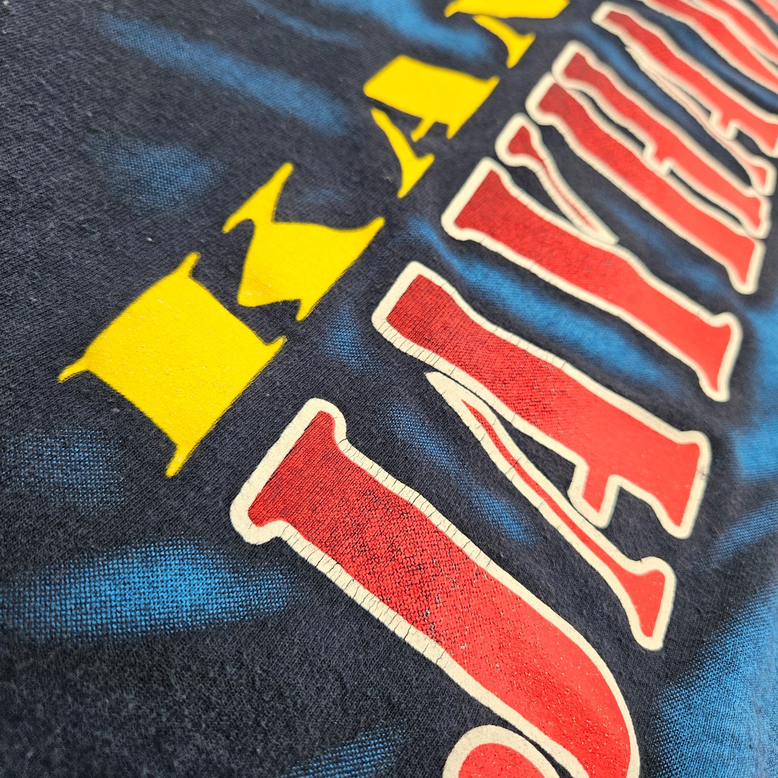 Vintage University of Kansas Jayhawks Shirt Men&rsquo;s Size XL KU All over Print VTG