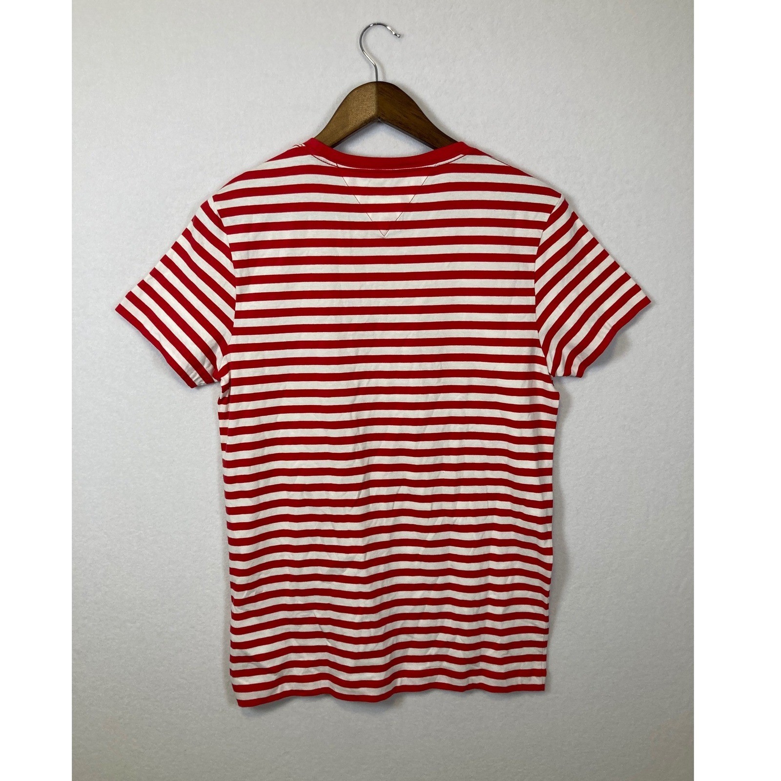 Tommy Hilfiger Mens Extra Slim Fit Striped T-Shirt Red White NWT Small