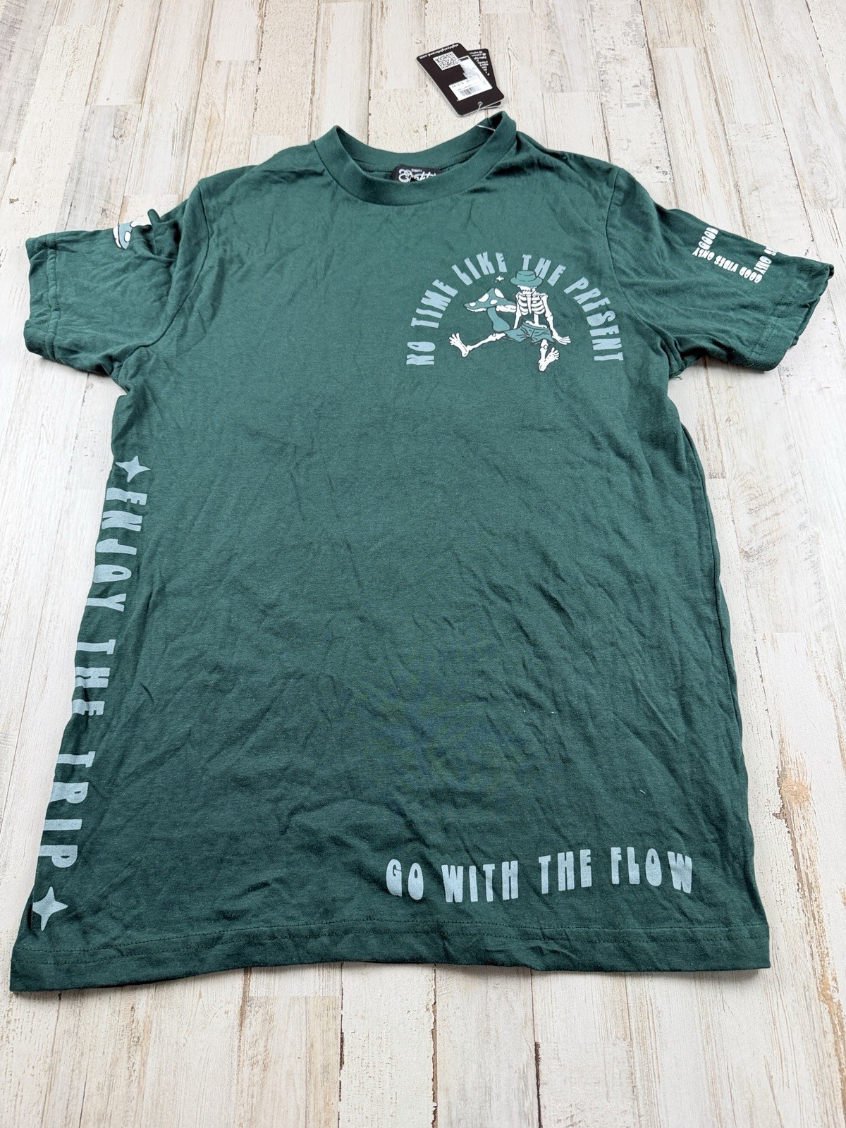 Eighty Eight Brand T-Shirt Men&rsquo;s Size Small Dark Green No Time Like The Present