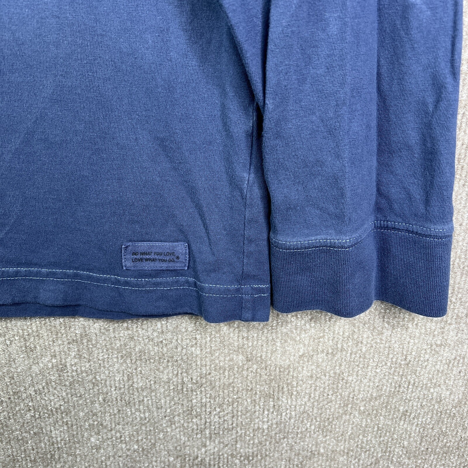 Life Is Good Mens Silent Night Long Sleeve Cotton Graphic Shirt Tee XL Blue