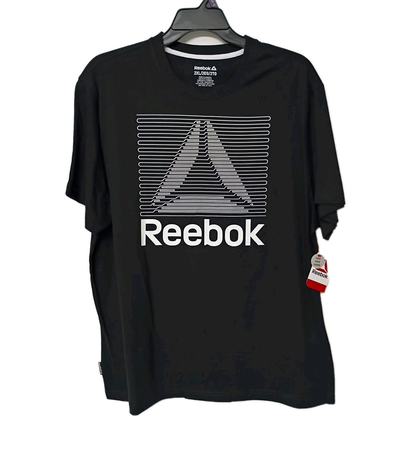 Reebok Mens 2XLarge Graphic Tshirt Black