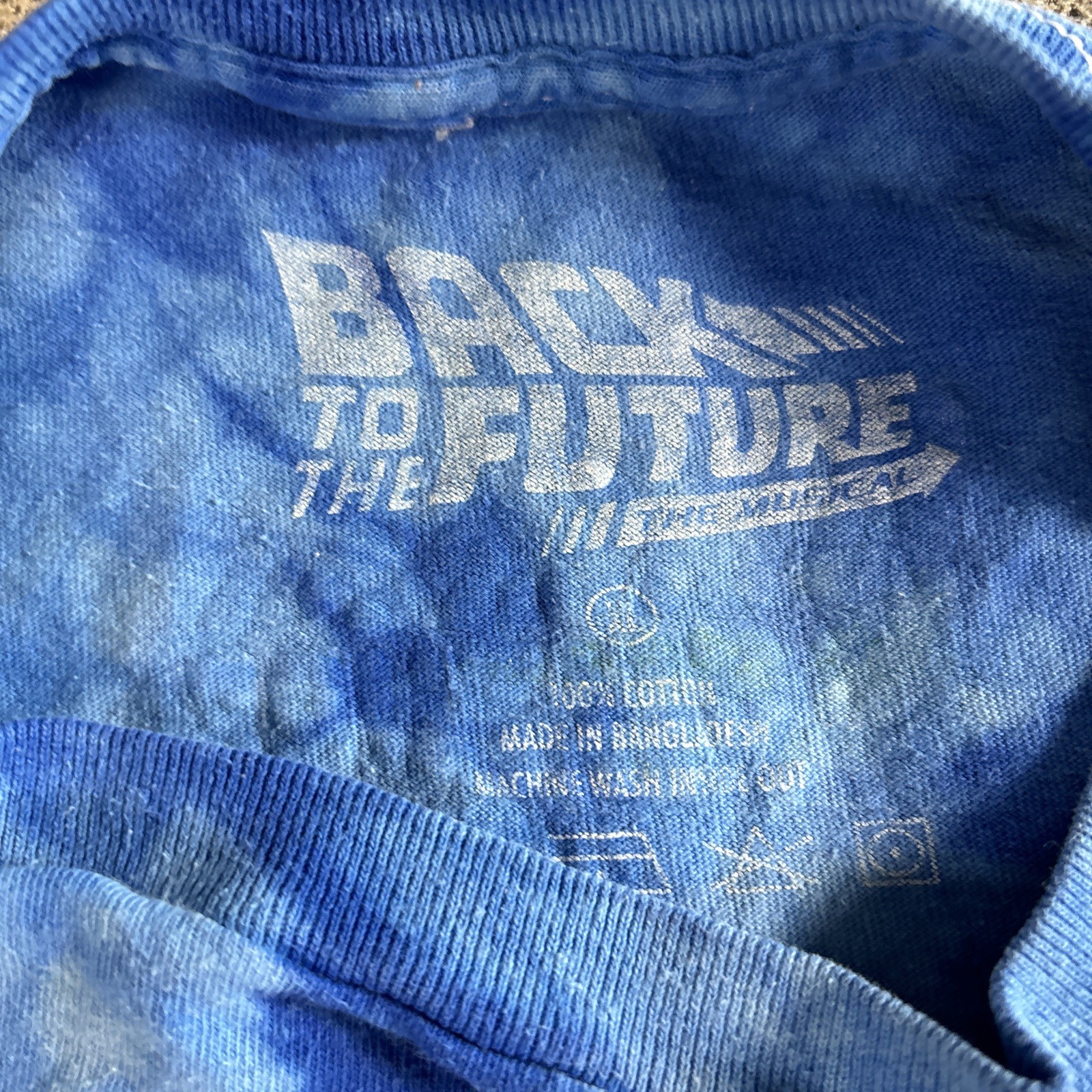 Back To The Future The Musical Tie Dye T-Shirt XL 88 MPH DeLorean 2023 Broadway