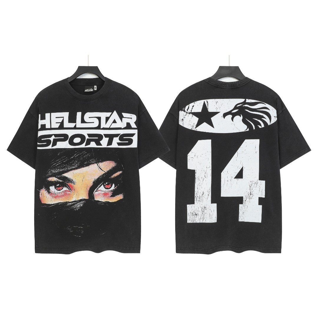 14 Hellstar tee shirt Men&rsquo;s Black Cotton NEW S-M-L-XL Design