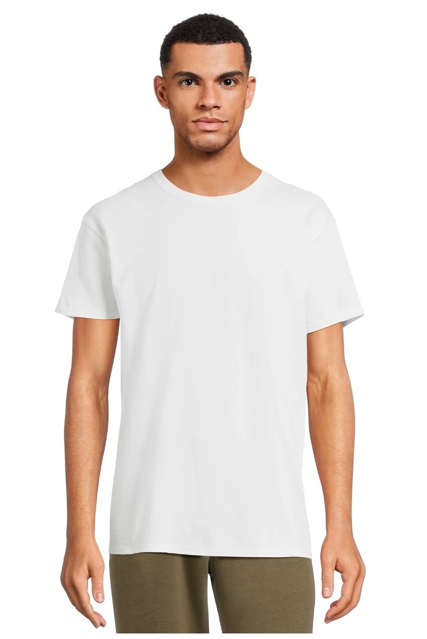 Athletic Works Men&rsquo;s 100% Cotton White T Shirt Loose Fit -Choose Size -NWT