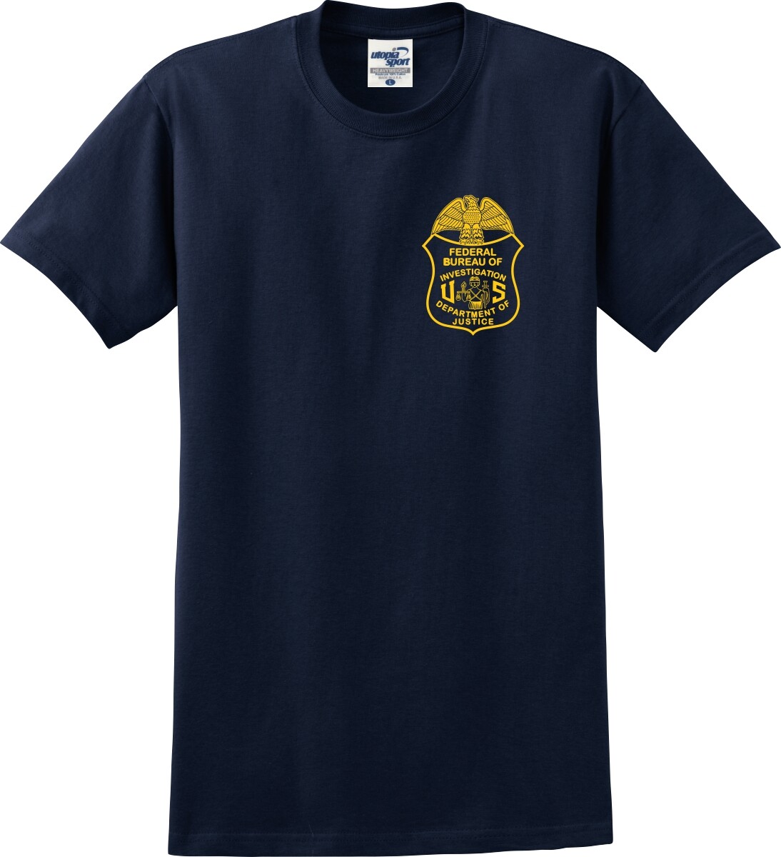 FBI Badge Federal Bureau of Investigation Left Chest Unisex T-Shirt (S-5X)
