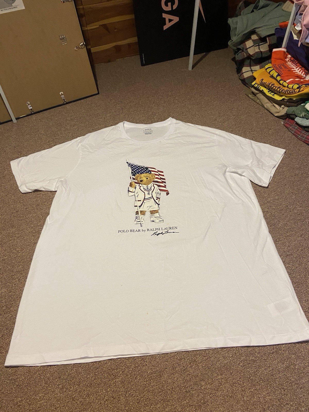 Classic Polo Ralph Lauren Polo Bear Preppy Outfit Graphic White T Shirt