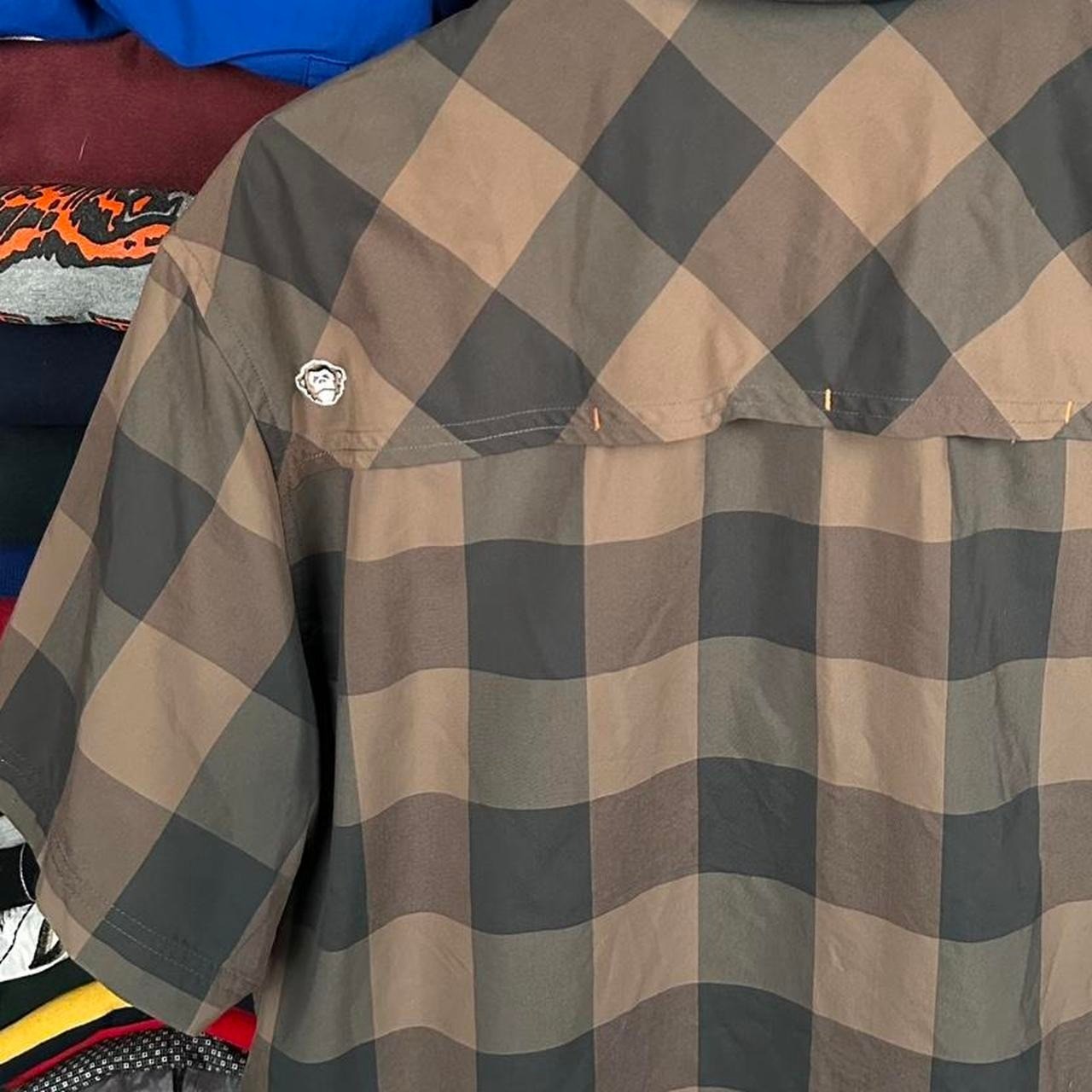 Howler Bros Tidepool Tech Green Plaid Vented Button Down Shirt Large