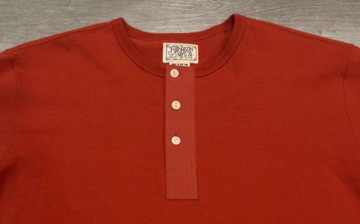 Bronson MFG Vintage Short Sleeve Henley Redwood Heritage Workwear Style Mens XL