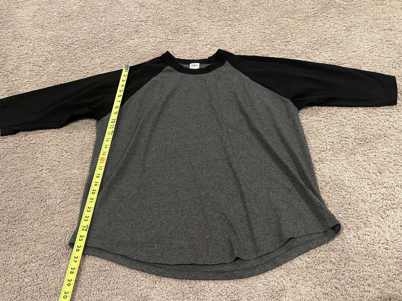 Shaka Men&rsquo;s Active Cotton Crew Neck Baseball Sleeve T-shirt 2XL