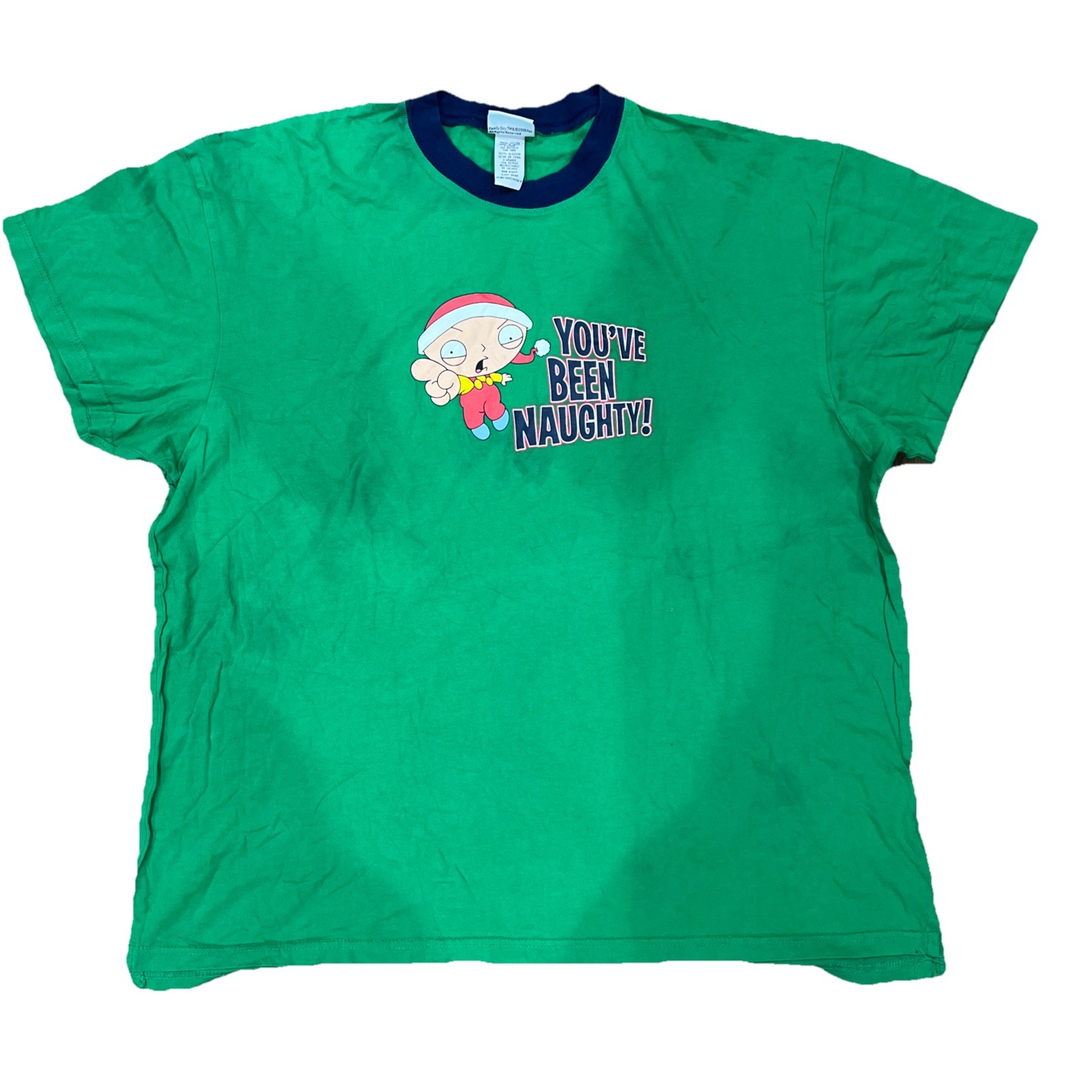 Family Guy Stewie Griffin You&rsquo;ve Been Naughty 2009 T-Shirt Green L