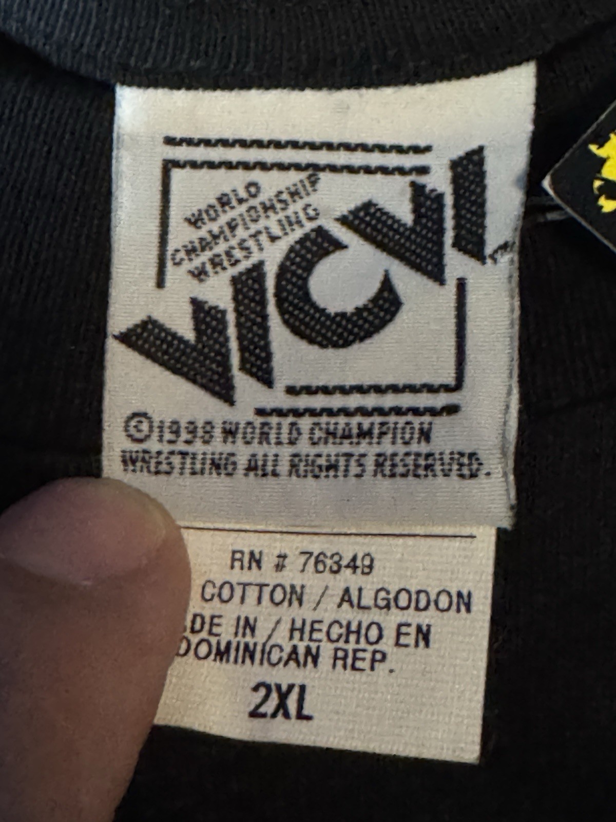 Vintage WCW Kevin Nash Shirt Mens 2XL Black Wrestling NWO Too Sweet 90s NWT