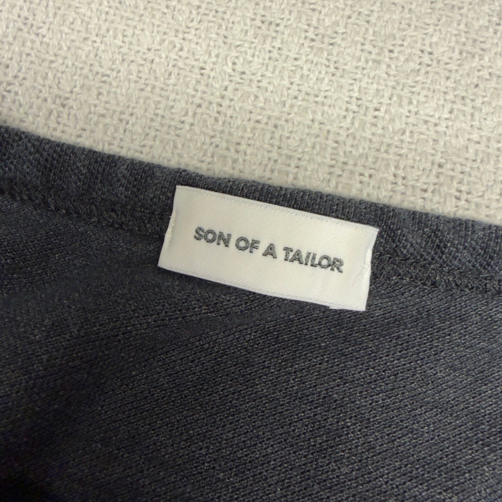 Son of a Tailor Henley Shirt Mens Small Black Supima Cotton Knit Tee Copenhagen