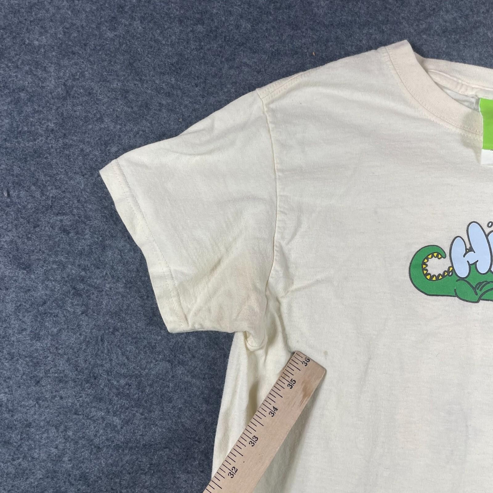 VTG Huf T Shirt Mens Small S Beige Magic Dragon Skater Skateboarding Streetwear