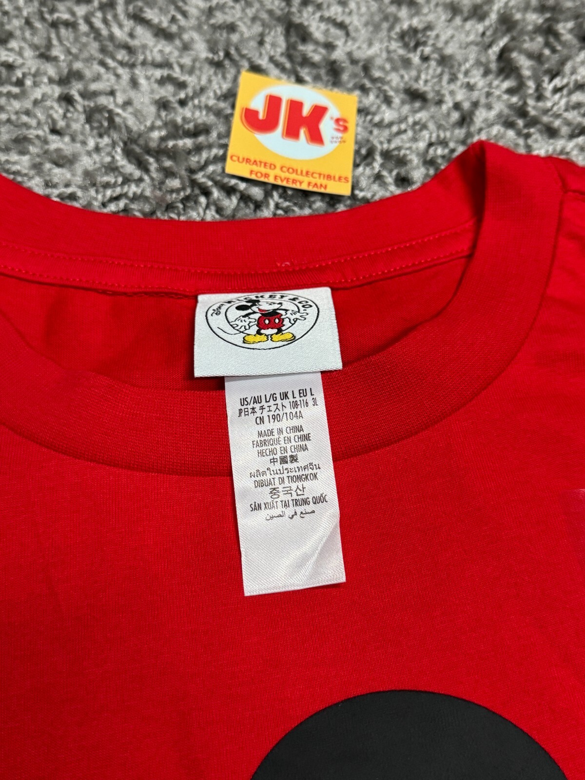 NEW Disney Parks Shirt Adult Large Red Mickey Mouse And Co Blue Black Yellow