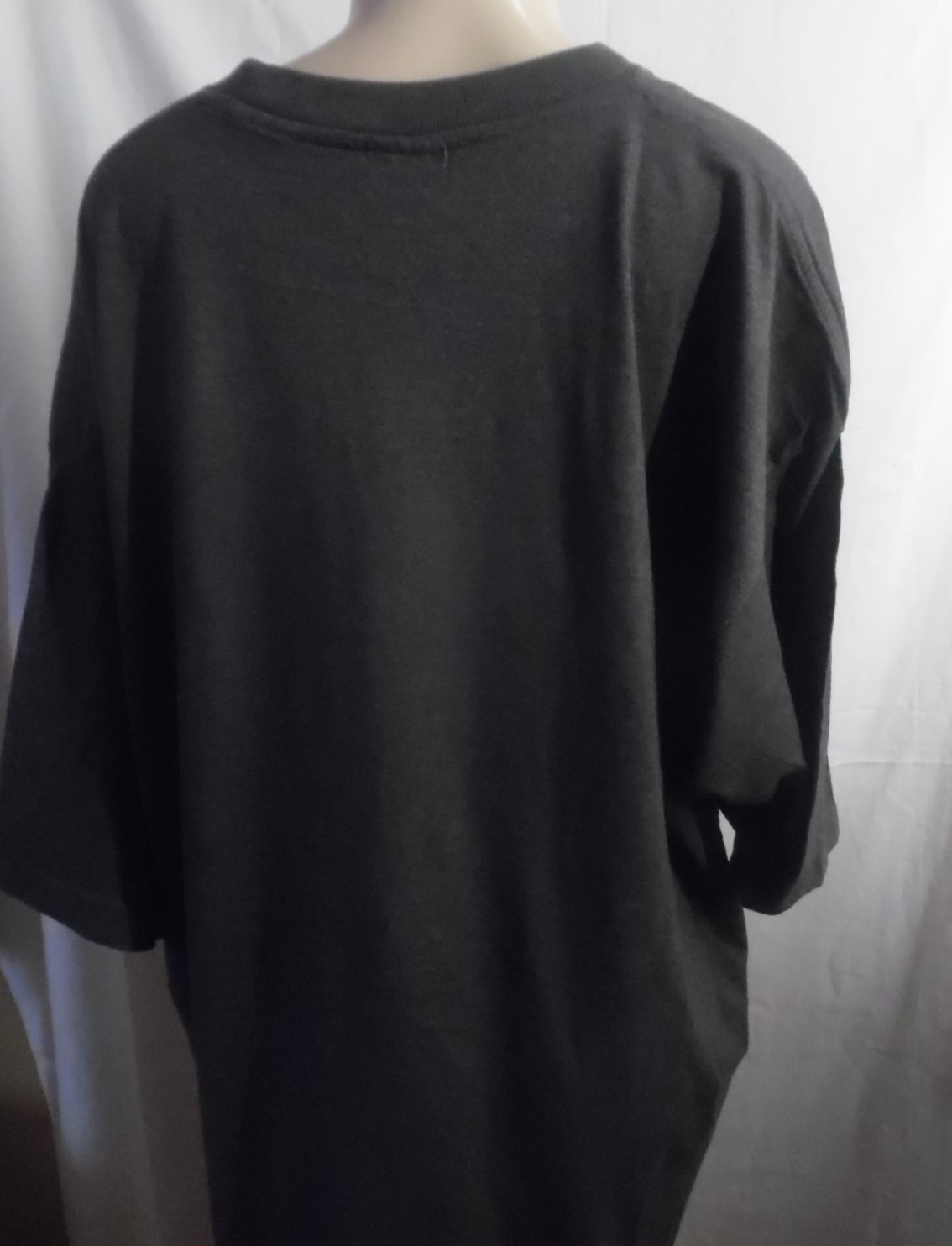 EXTRA LONG T-SHIRT SLEEP SHIRT SHORT GRAY CREW NECK COTTON T SHIRT M /L