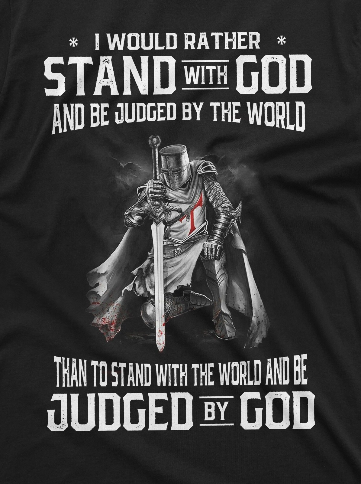 Men&rsquo;s God Jesus T-shirt Stand by God Tee Shirt Jesus Christian Inspirational Tee