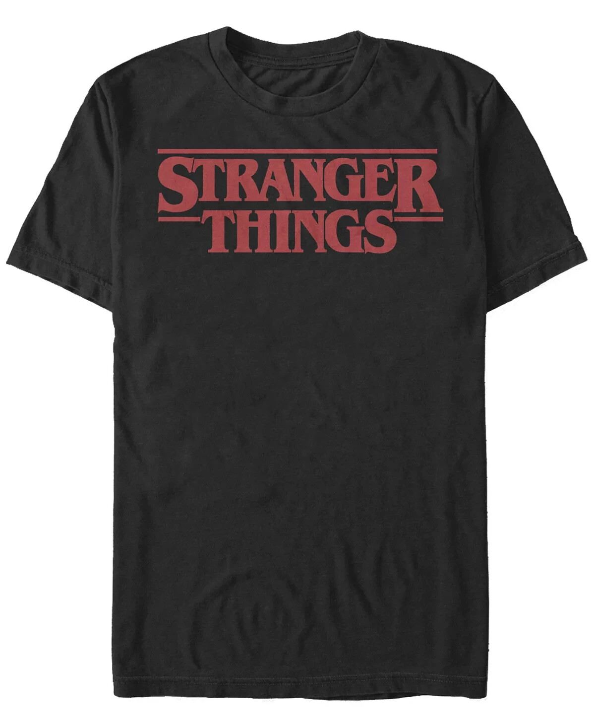 STRANGER THINGS BLACK GRAPHIC T SHIRT
