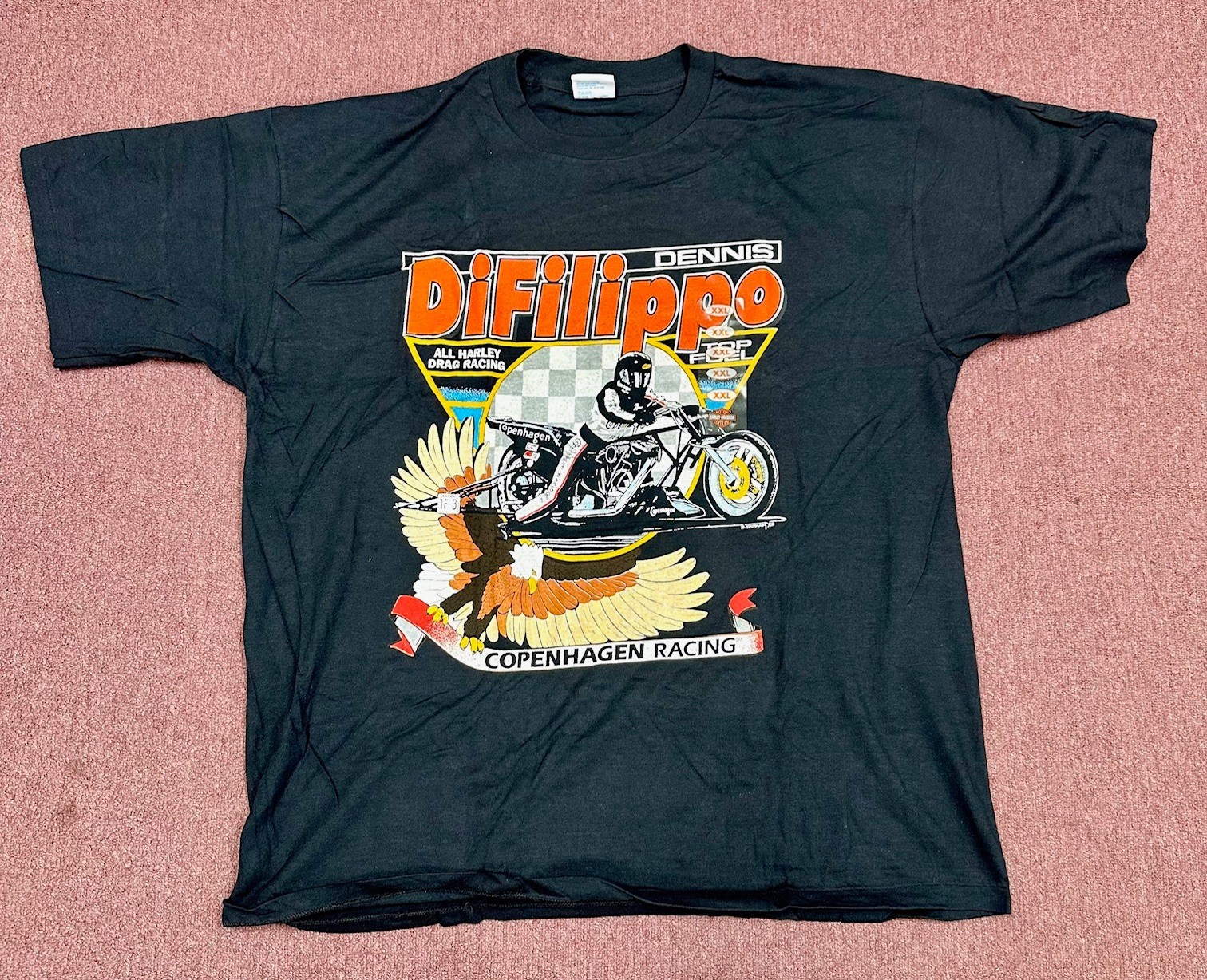Copenhagen Racing Freedom T-Shirt, All Harley Drag Racing Top Fuel Size 2X