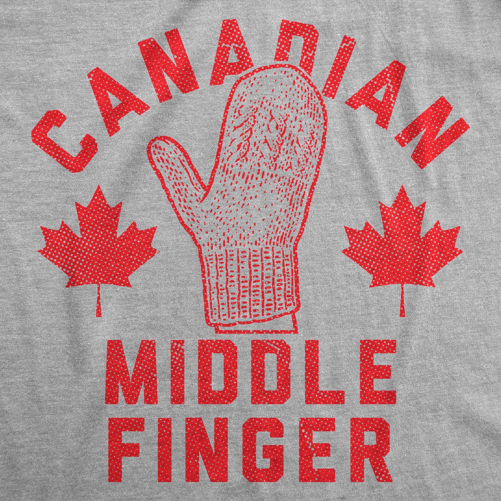 Mens Funny T Shirts Canadian Middle Finger Sarcastic Snow Gloves Graphic Novelty