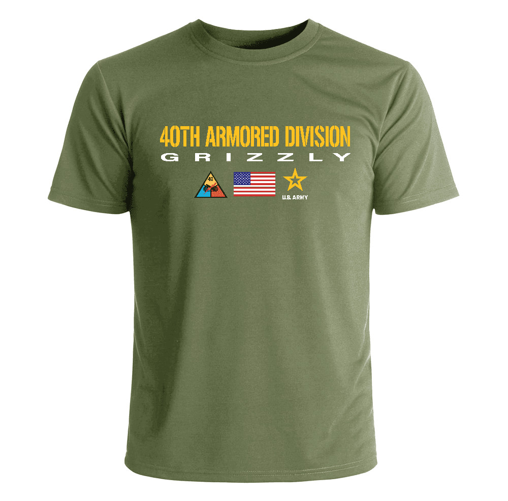 US Army 40th Armored Division T-Shirt Officially Licensed