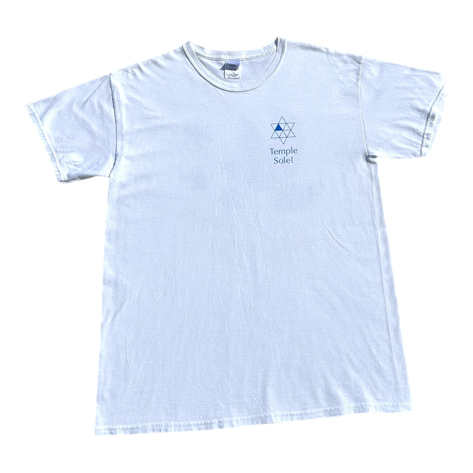Temple Solel T-Shirt Men&rsquo;s UK Size L White Judaism Short Sleeve Crew Neck Hebrew
