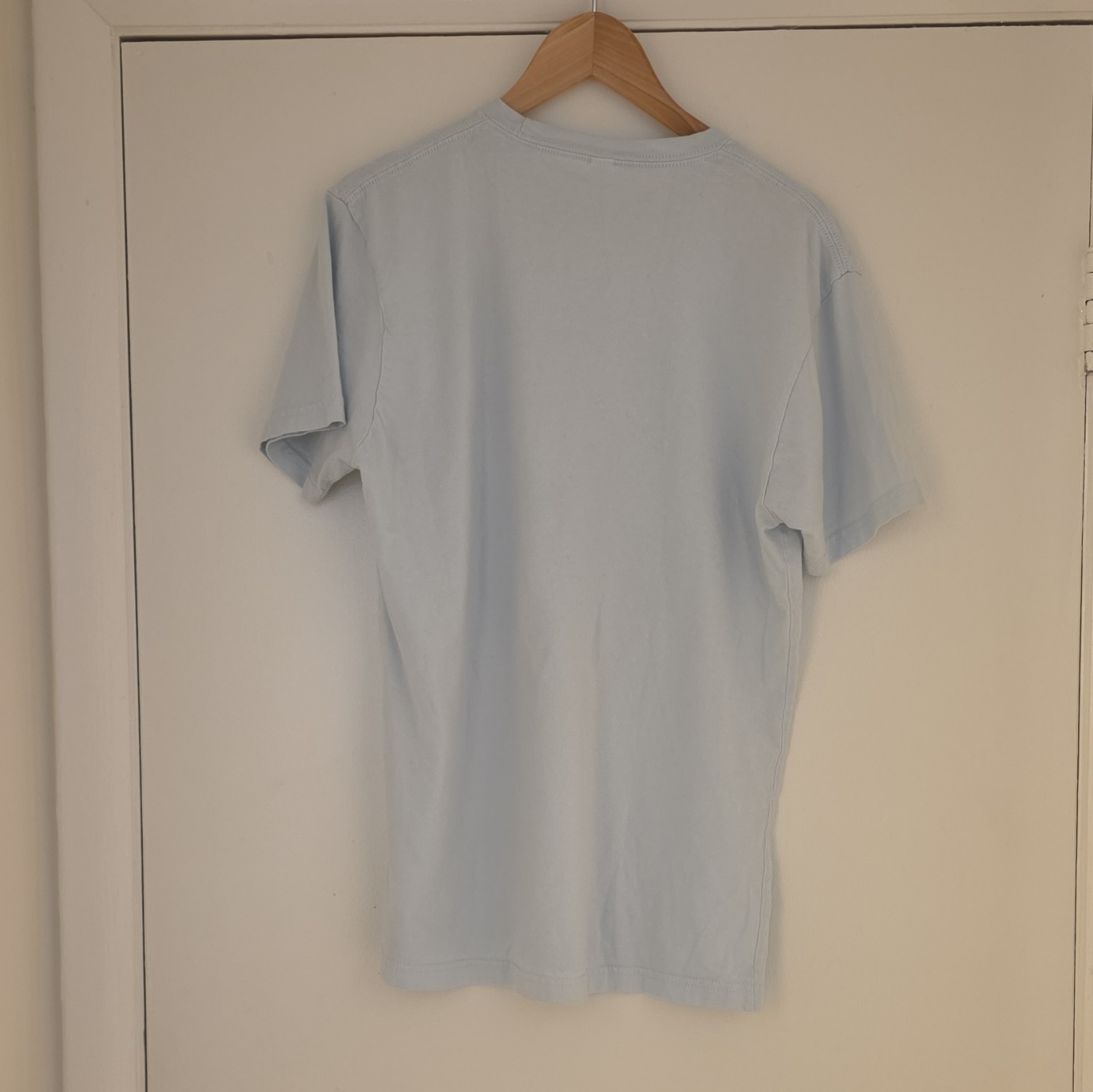 Next Level Apparel Men’s Blue Skull Graphic Tee Crew Neck Short Sleeve Size M