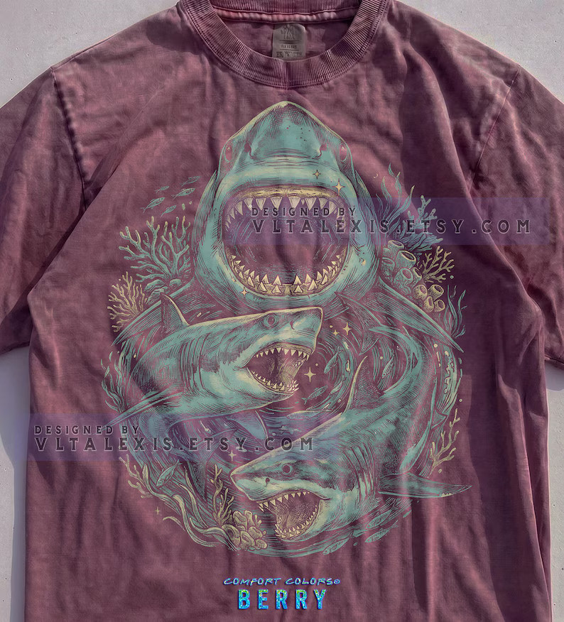 Great White Shark Ocean Predator Marine Aquatic Animal Comfort Tee