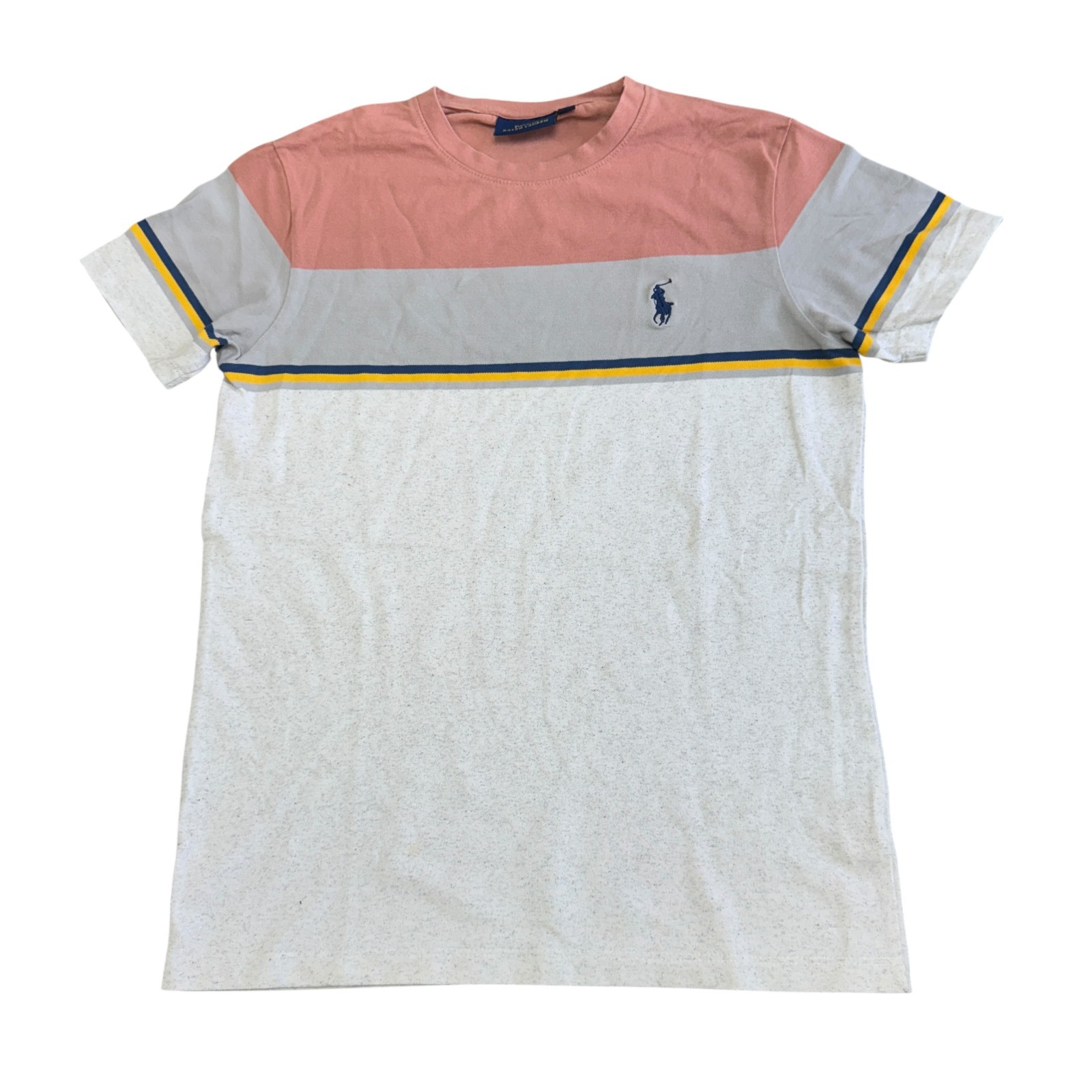 Polo Ralph Lauren T Shirt Colour Block Multicoloured Size Medium