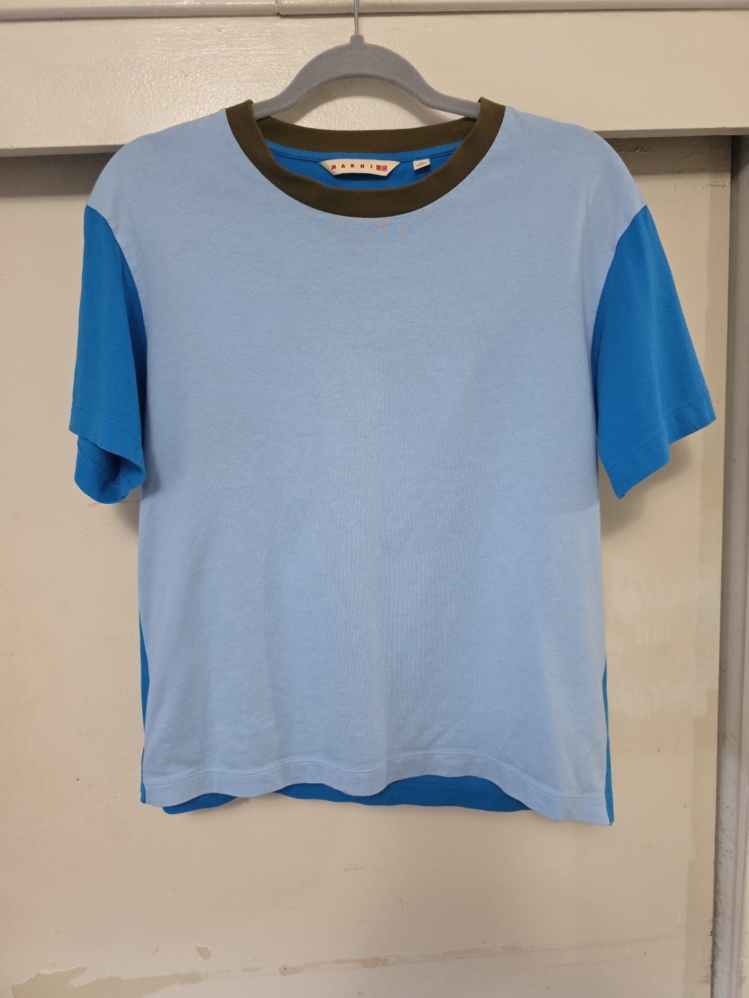 Marni x Uniqlo ColorBlock Two Tone Short Sleeve Boxy Tshirt SZ XS