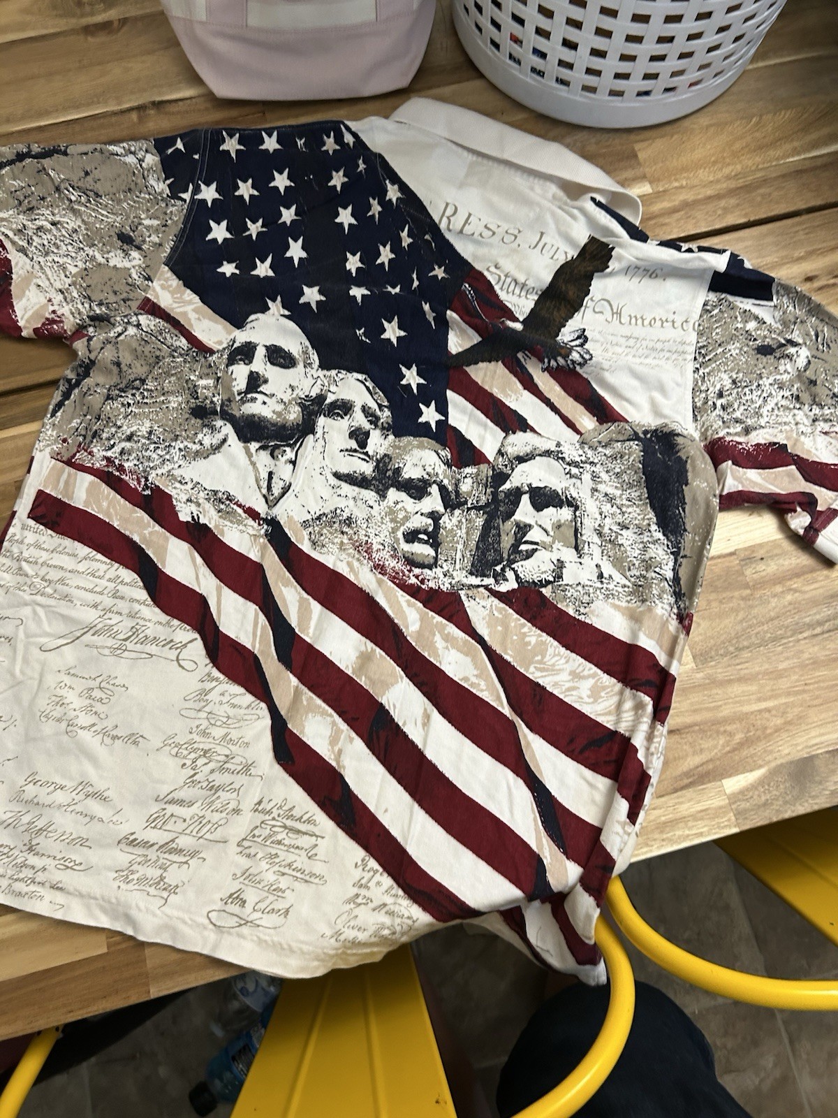 American Summer Clothing Co USA Flag Eagle Graphic Polo Shirt Men&rsquo;s XL