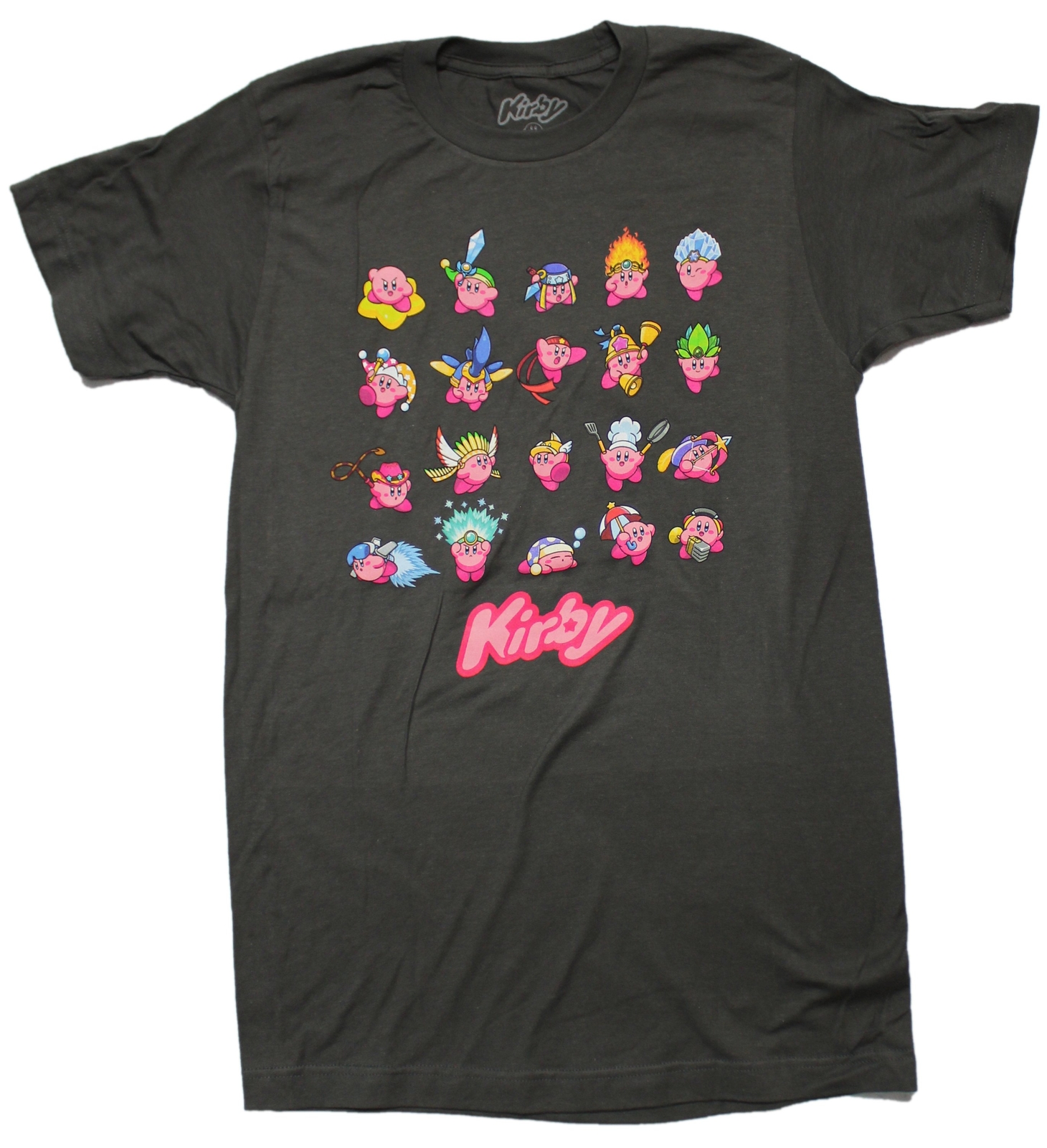 Kirby New Adult T-Shirt – Various Lined Up Baby Kirby Images