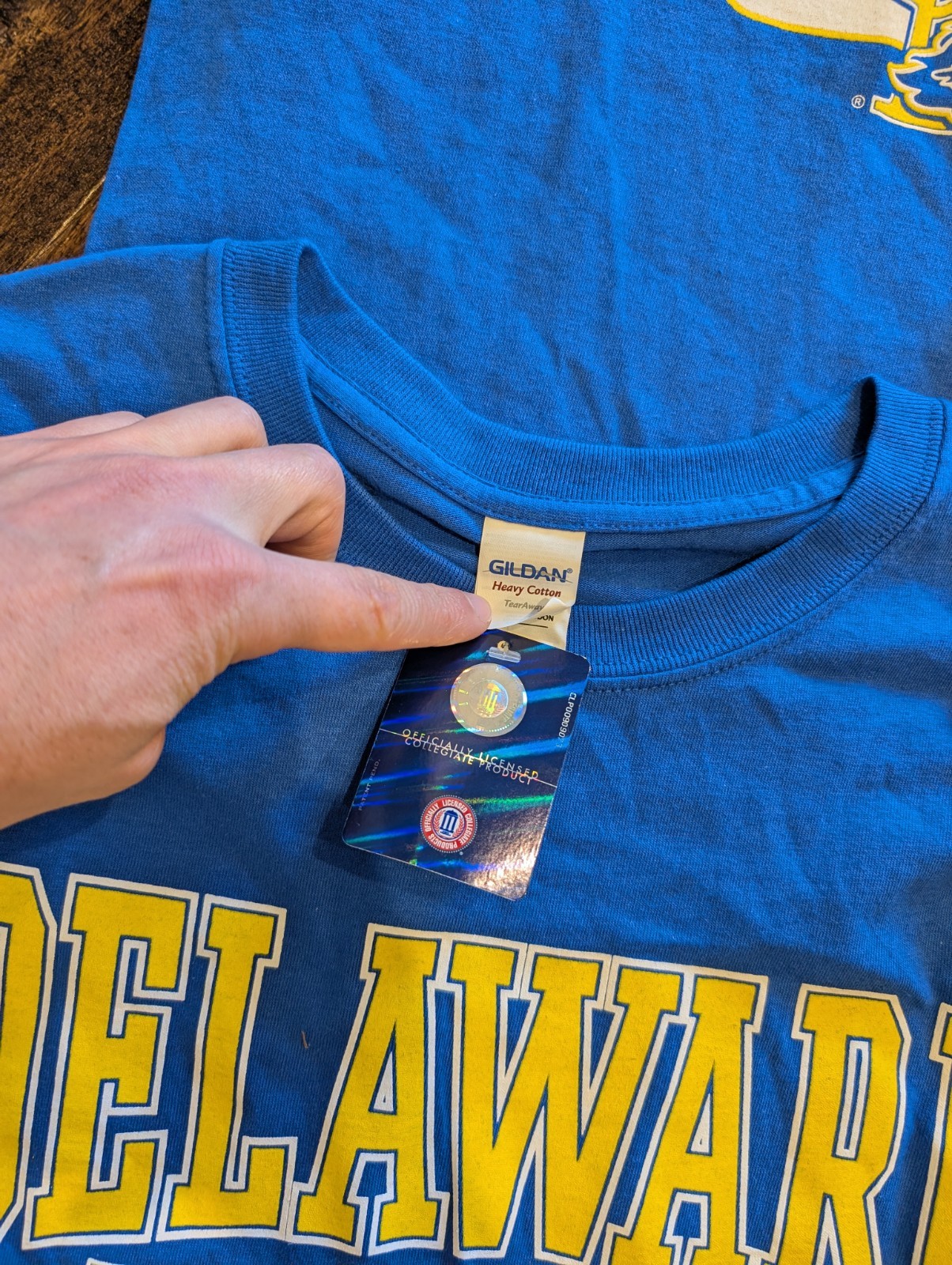 Lot Of Three XL Delaware Blue Hens New With Tags Gildan Heavy Cotton T-shirts