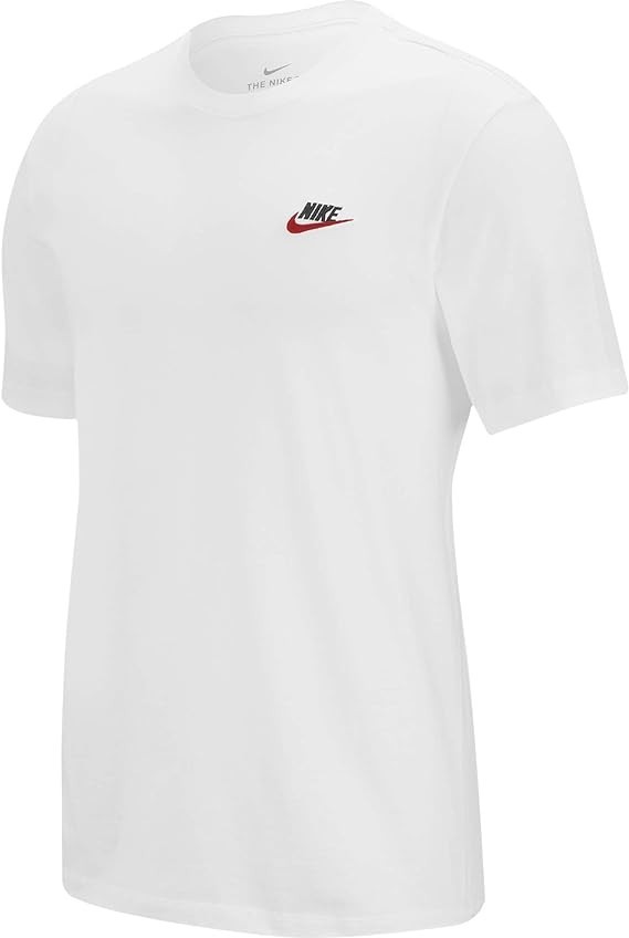 Nike Men&rsquo;s NSW Club Tee, White/Black/University Red X-Large