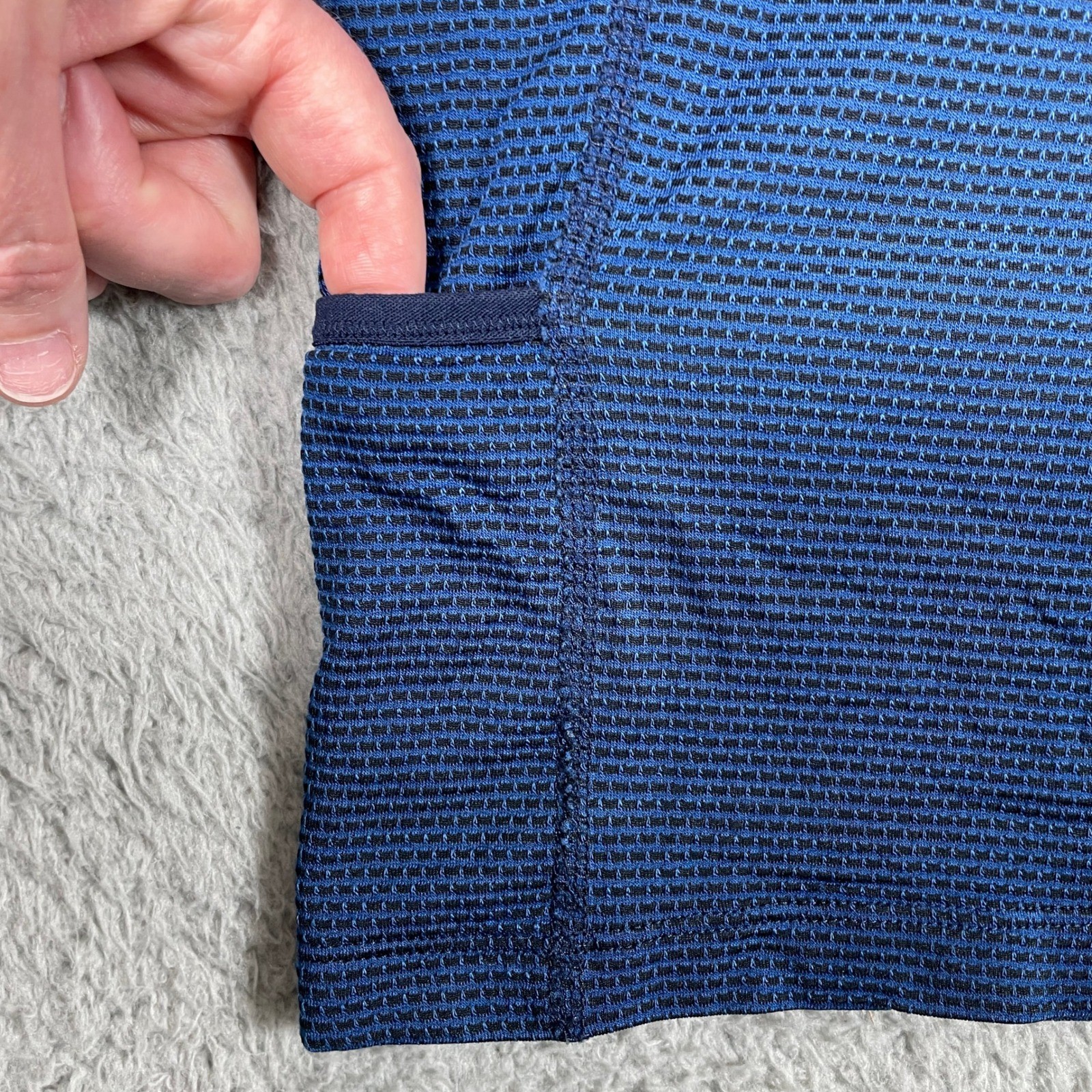 Allbirds Natural Run Tee Mens Medium Blue Mesh Athletic Short Sleeve Shirt