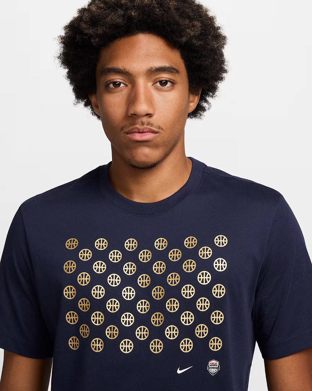 Nike USA Men&rsquo;s Basketball T-Shirts FQ3631-451 Obsidian US Size XS-3XL New