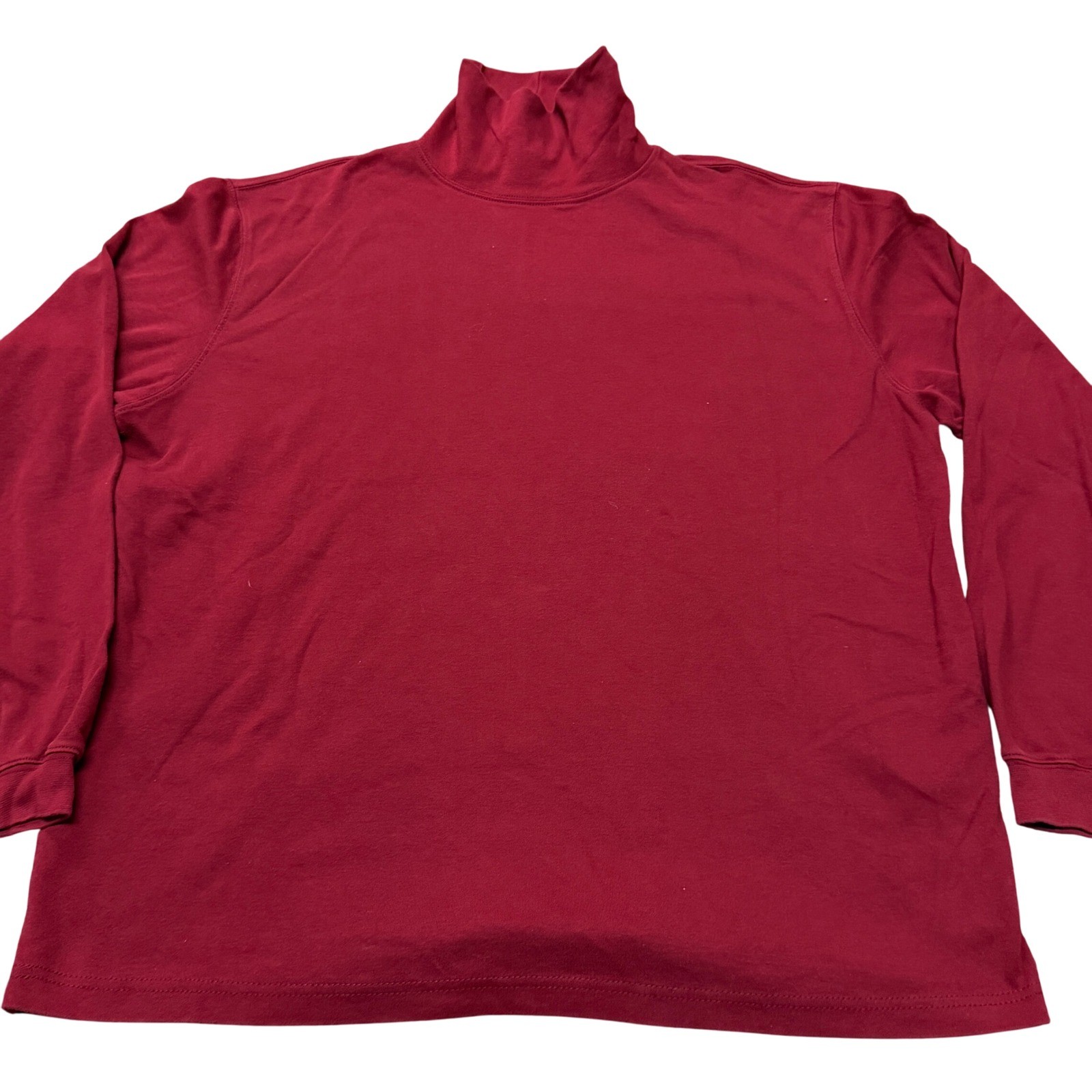 Field Gear Burgundy Red Turtleneck Men&rsquo;s Large 100% Cotton Long Sleeve