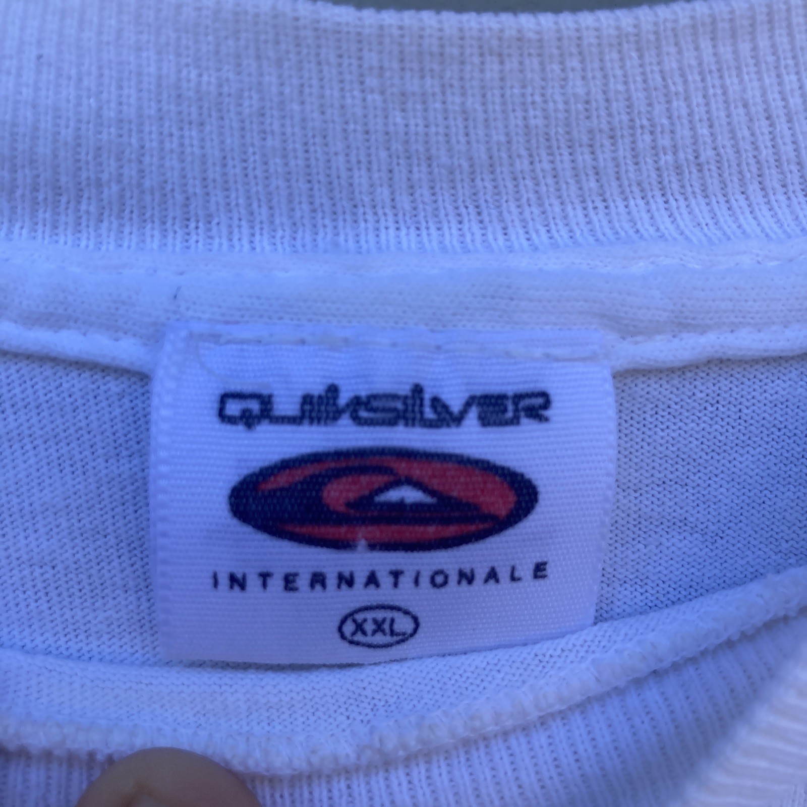 RARE Vintage QUICKSILVER Big Spell Out Single Stitch 90s Made In USA Size XXL
