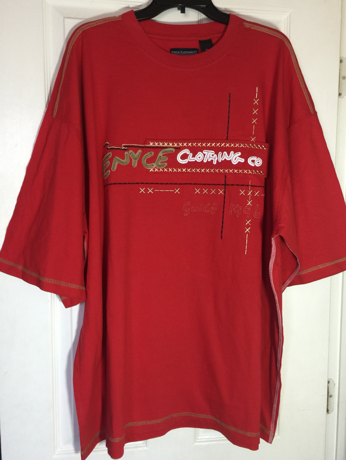 Men Big men 3x Tee shirt short sleeve urban with applique and prints NWT