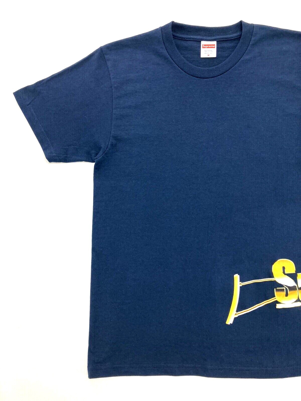 Supreme Automatic Tee Navy Size M SS17 T-Shirt Assault