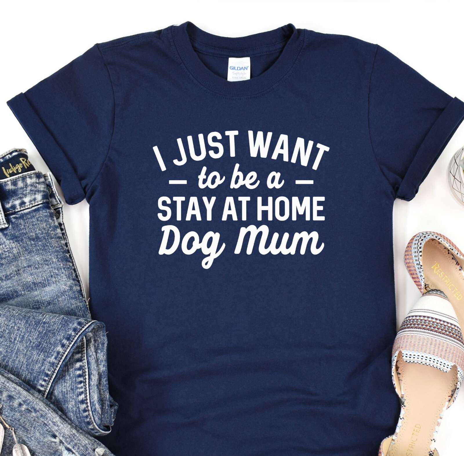 I Just Want To Be A Stay At Home Dog Mom, Dog Mom Shirt, Fur Mama Tee, Dog Lover
