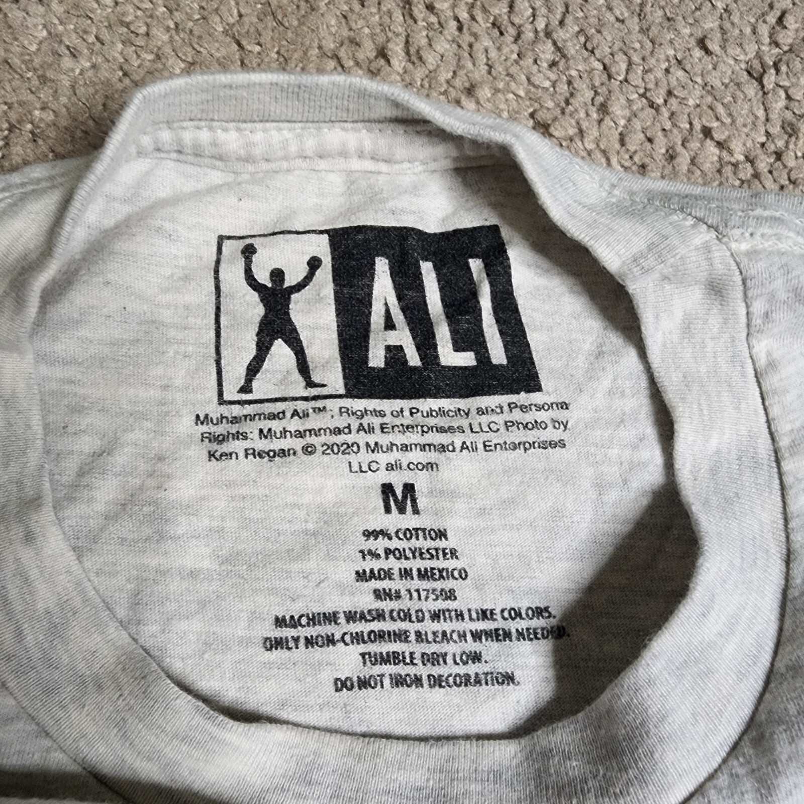 Vintage Muhammad Ali Boxing T-Shirt Men’s Medium Gray Rare Short Sleeve Tee