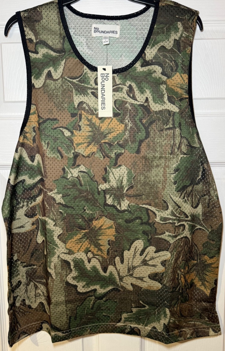 No Boundaries Men&rsquo;s Mesh Tank Top-Camo Spiced Latte