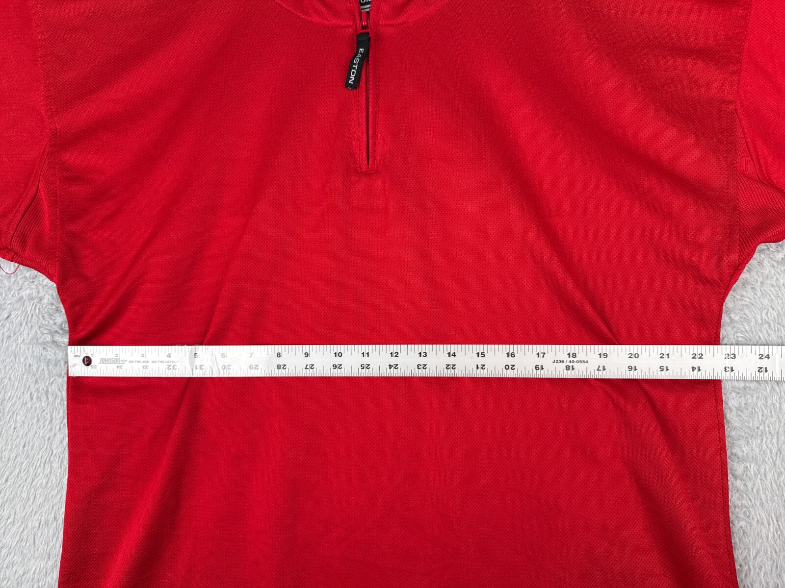 Easton Shirt Adult Large Red 1/4 Zip Baseball Sport Warmup Waist Drawstring