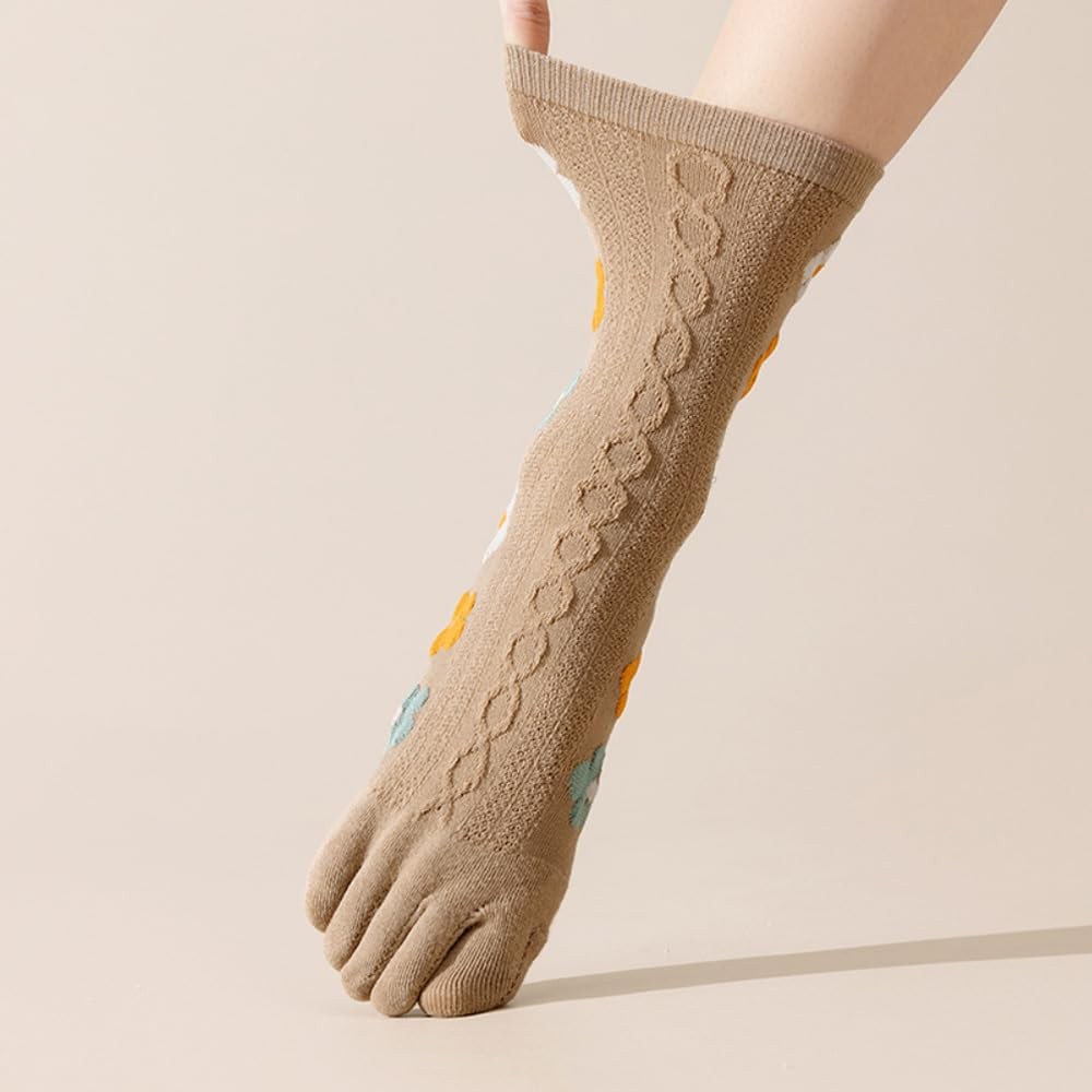 Womens Toe Socks Five Fingers Cute Colorful Ankle Athletic Running Separated