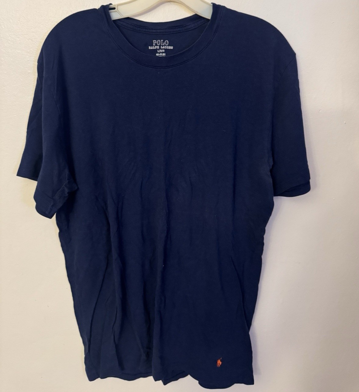 Polo Ralph Lauren 4D-Flex Classic Fit Navy Crewneck Tee Logo, Men’s L