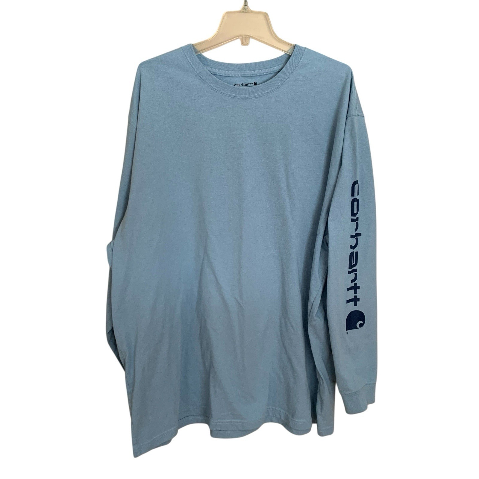 Carhartt Loose Fit Long Sleeve Blue Work T-Shirt Men&rsquo;s 3XL Workwear K-231