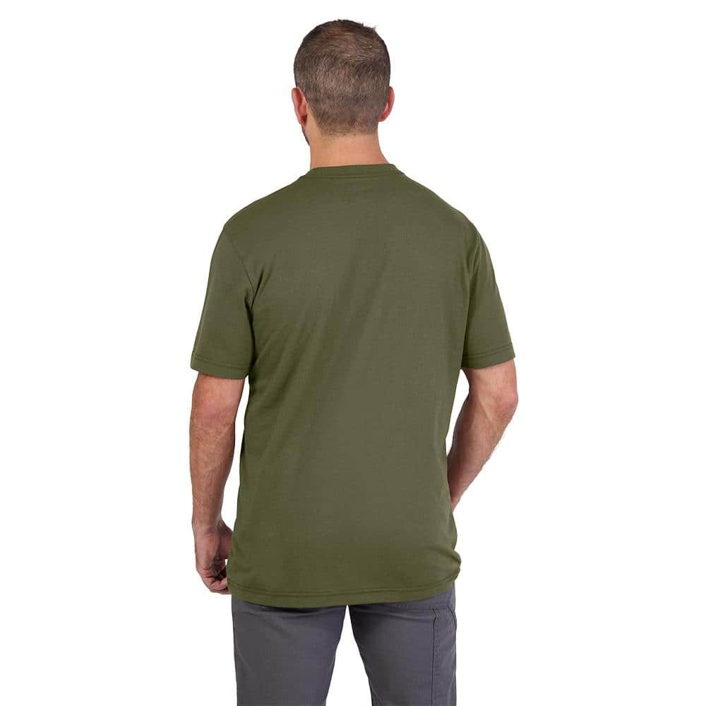 Milwaukee Men&rsquo;s Medium Green GRIDIRON Cotton/Polyester Short-Sleeve T-Shirt