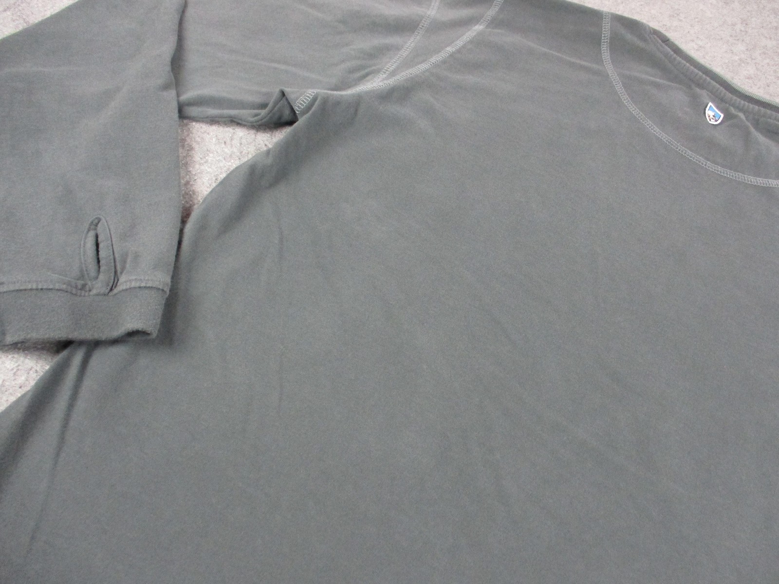 Kuhl Shirt Mens Medium Gray Kommando Wildfibre Long Sleeve Pocket Zipper Hiking
