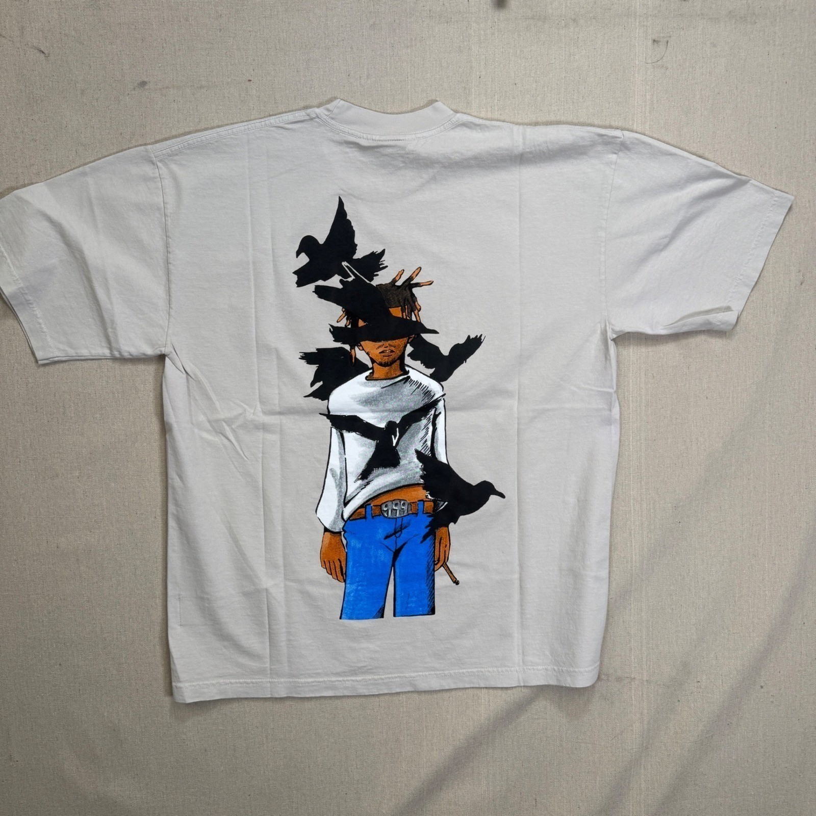 Revenge x Juice WRLD Crows Tee Cement Grey XXL – Deadstock New in Bag
