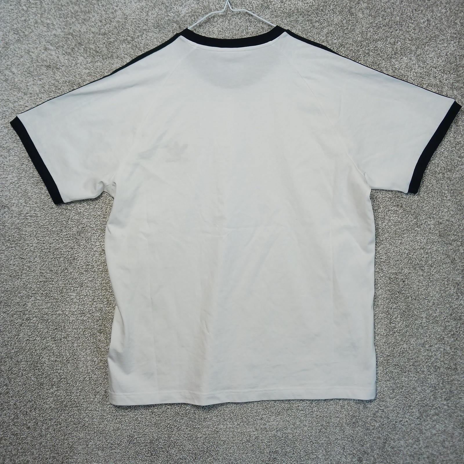 Adidas Shirt Mens XL White 3-Stripes Trefoil Originals Crew Neck Casual T-Shirt